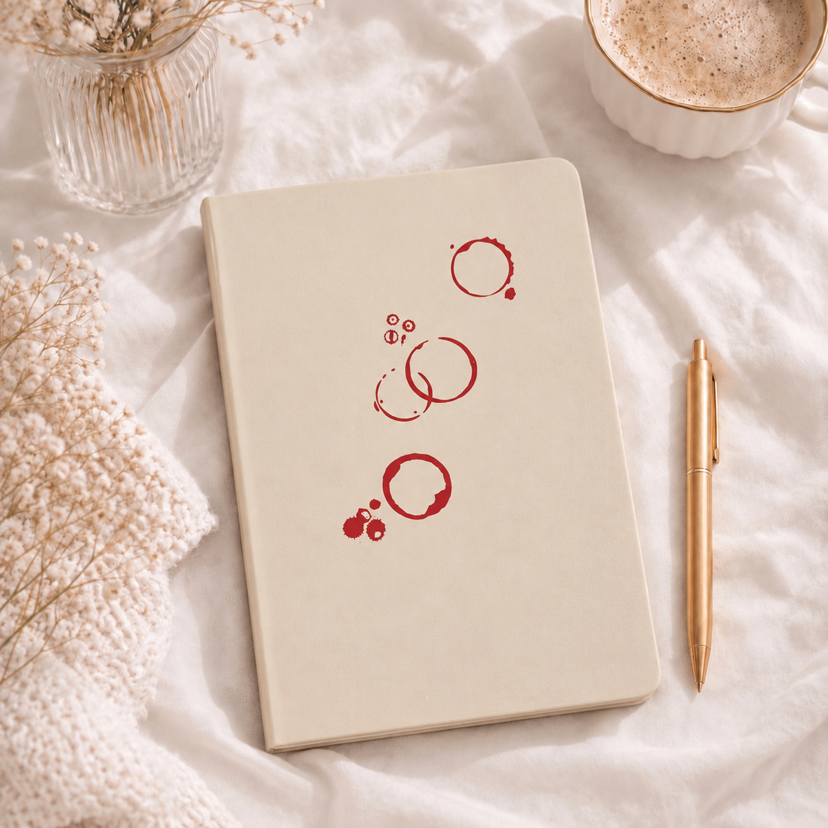 LovedbyGaby A5 bulletjournal Wine Stains