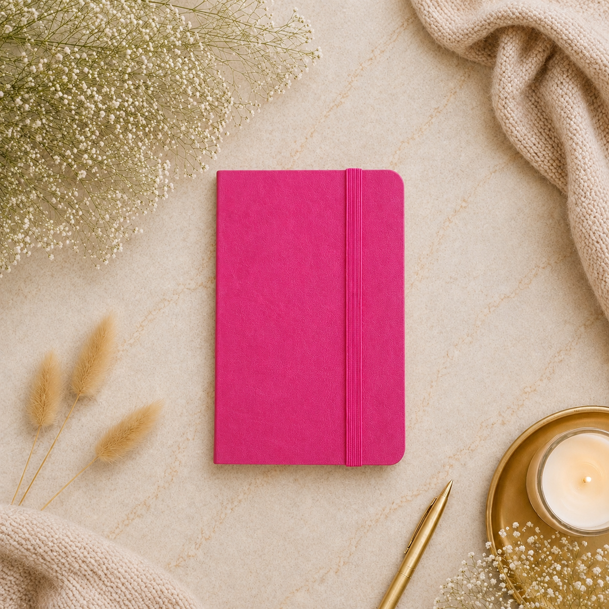 LovedbyGaby A6 slim bulletjournal Cerise roze of wit