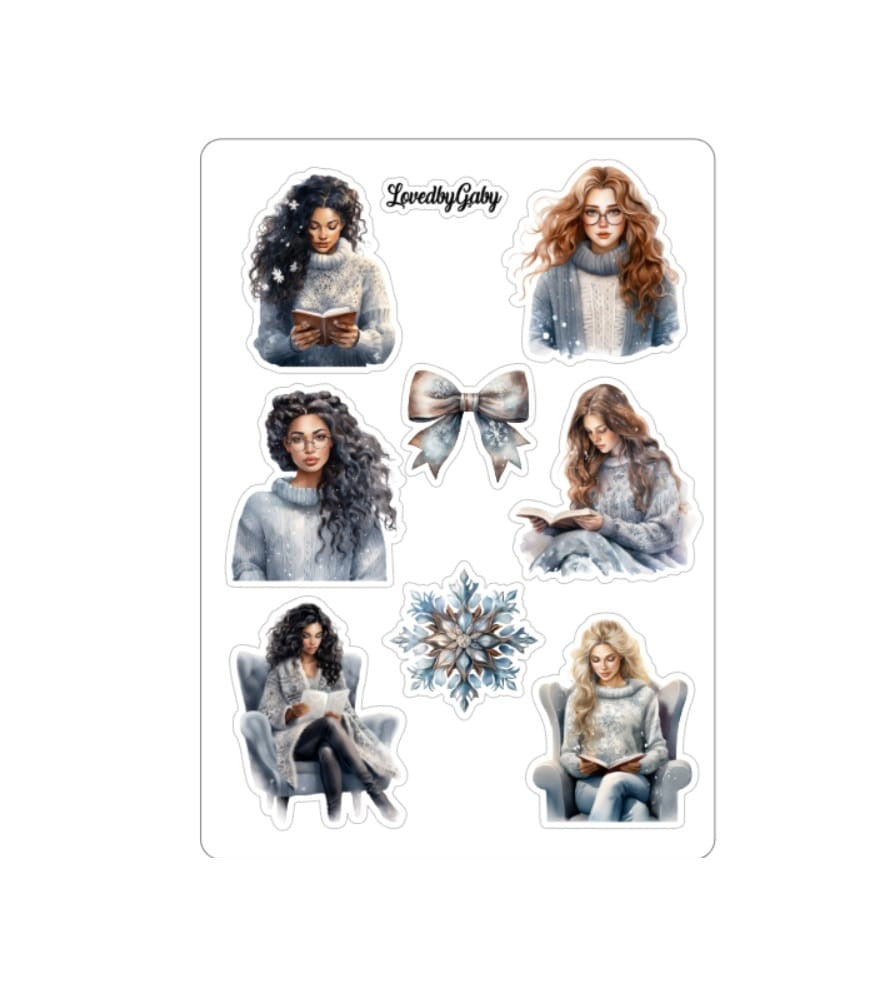 LovedbyGaby stickers Winter Bookworm