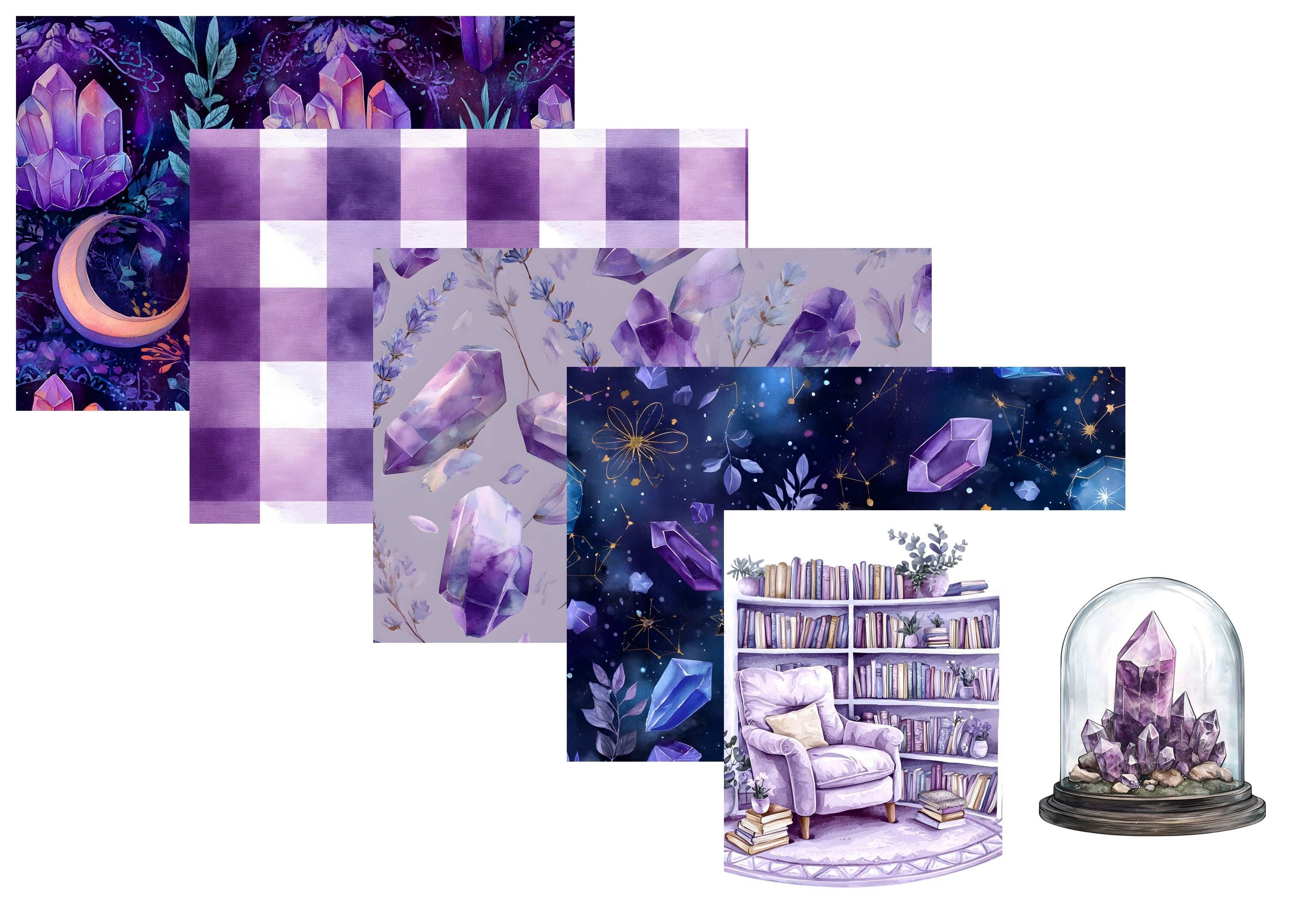 LovedbyGaby A4 journalpapier set Amethist