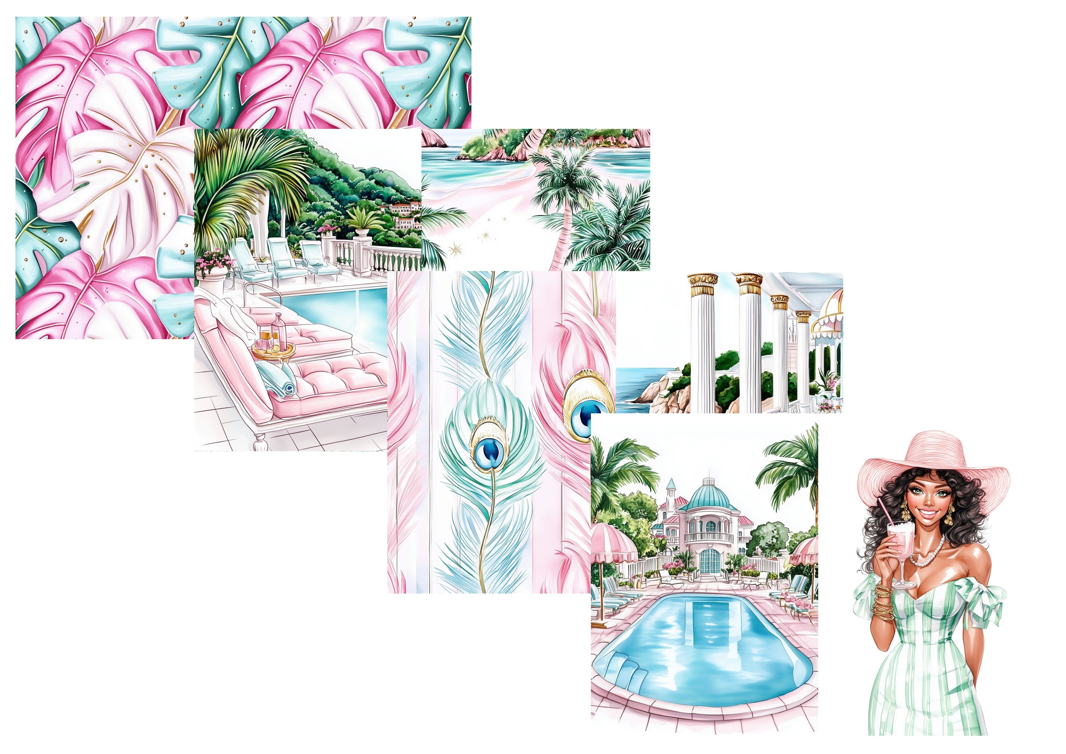 LovedbyGaby journalpapier set Summer Chic