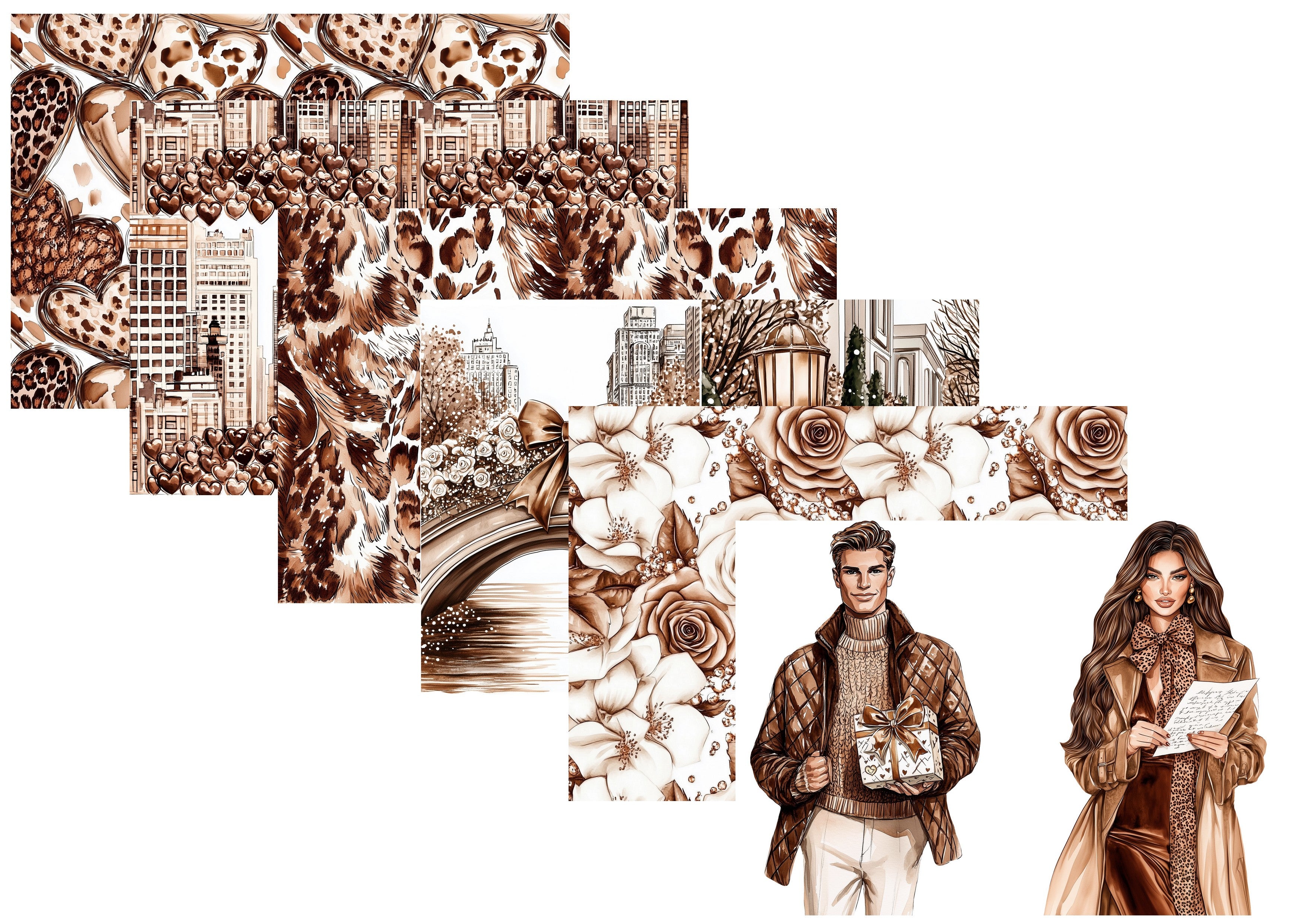 LovedbyGaby A4 papierset City in love