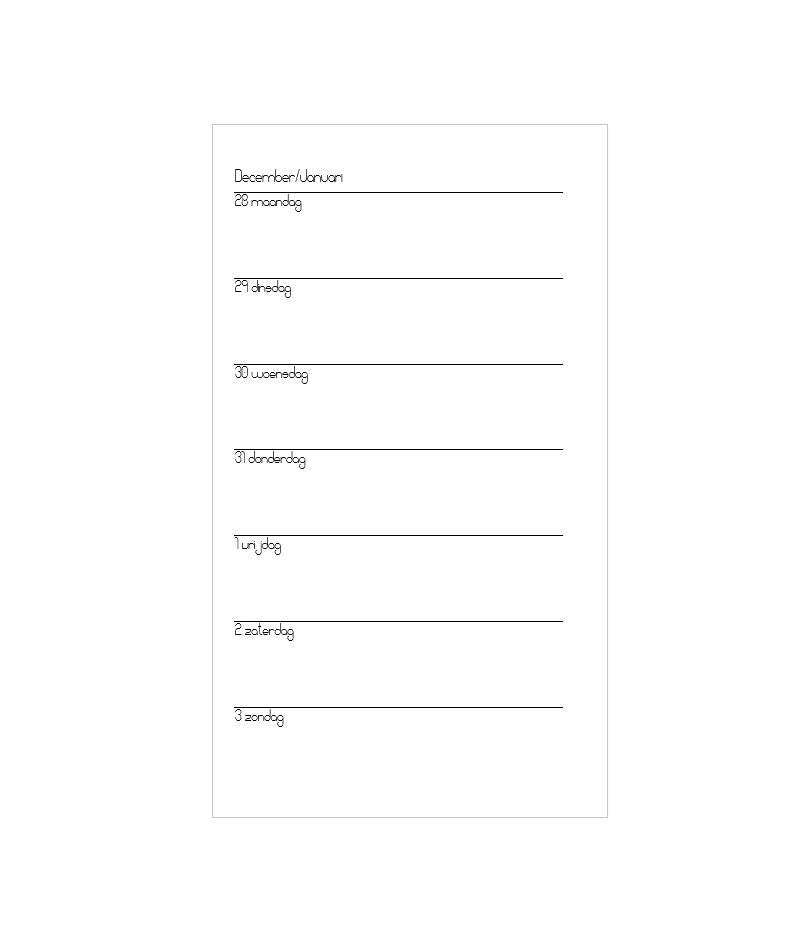 2027 A5 slim inserts 1W1P