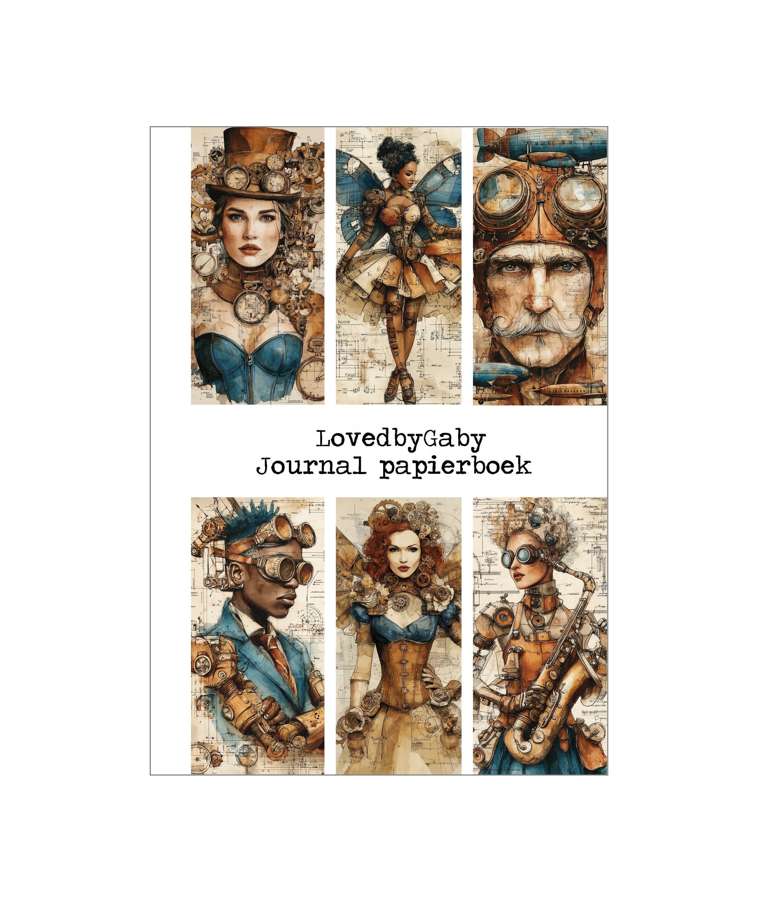 LovedbyGaby journalpapier boek Steampunk faces