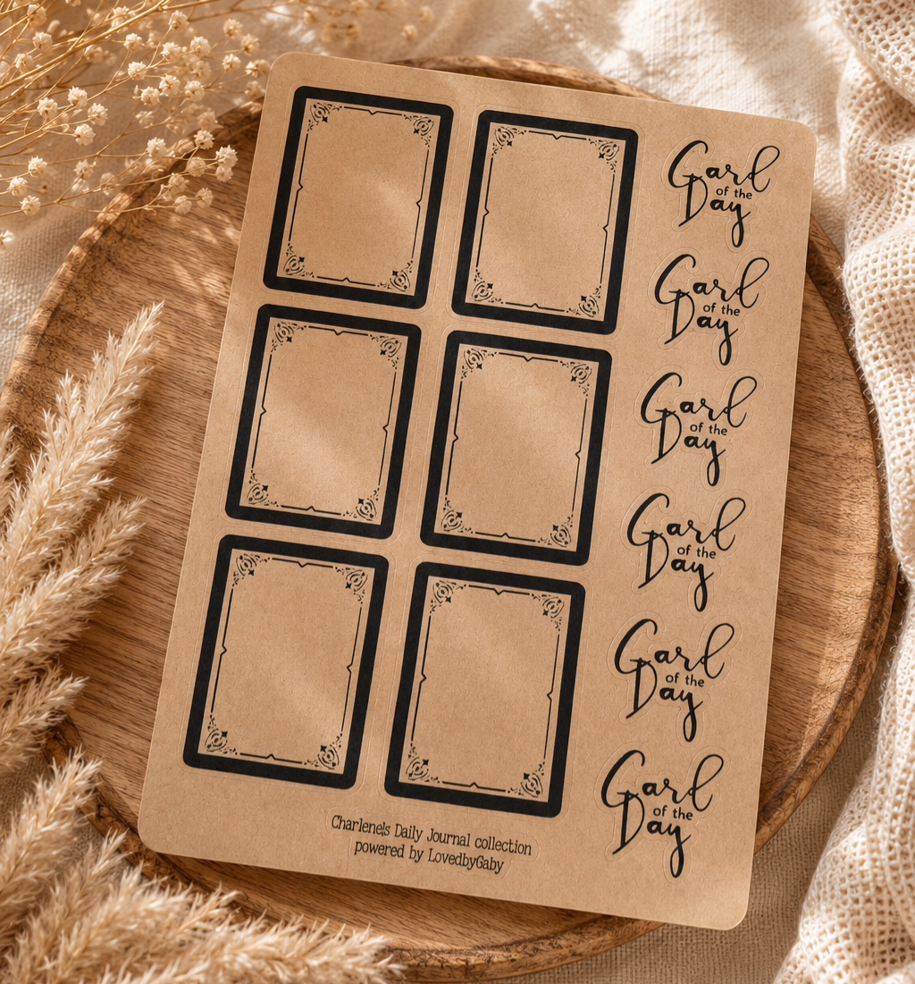 LovedbyGaby stickers kraft frames