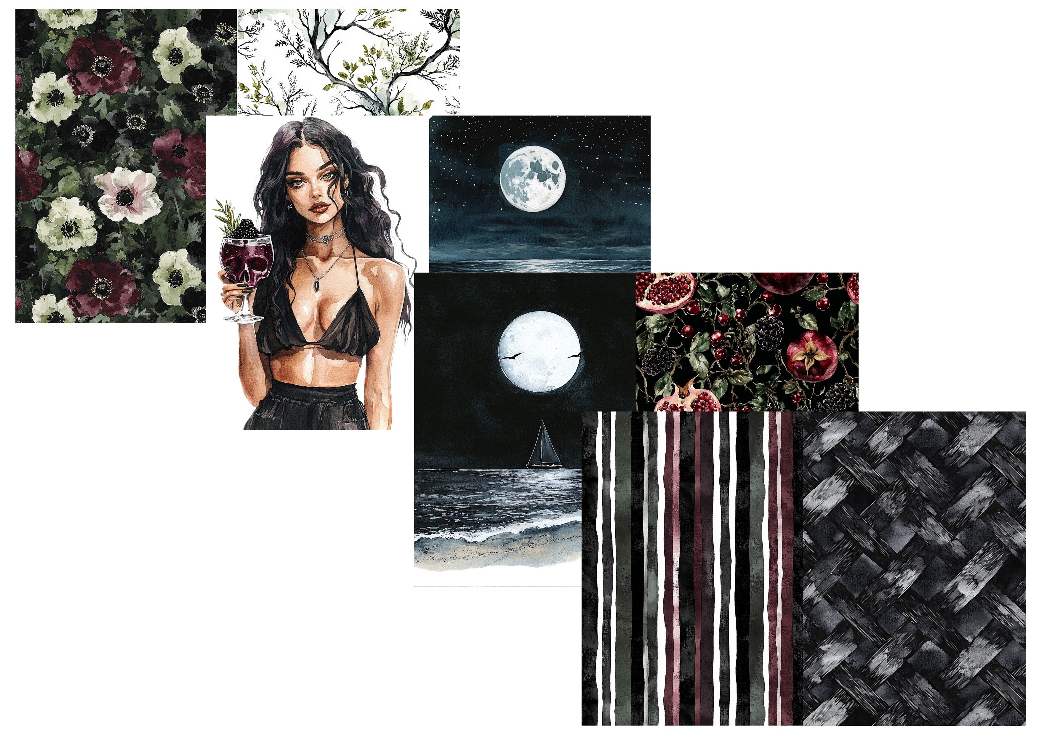 LovedbyGaby A4 journalpapier set Gothic Summer