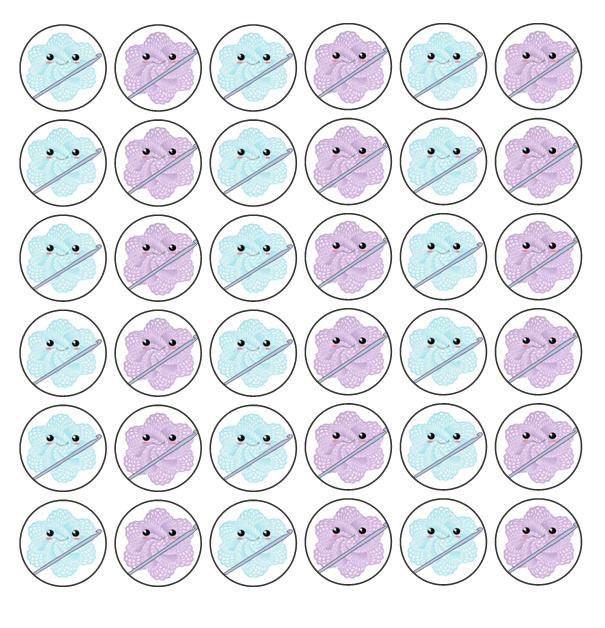 117 stickers sewing, crochet or knitting