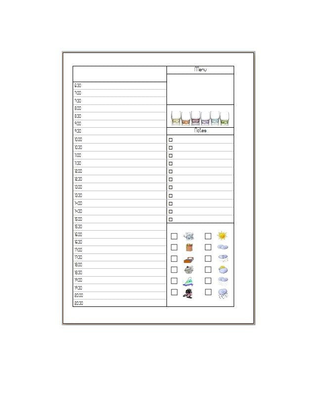 A5 1 day a page undated