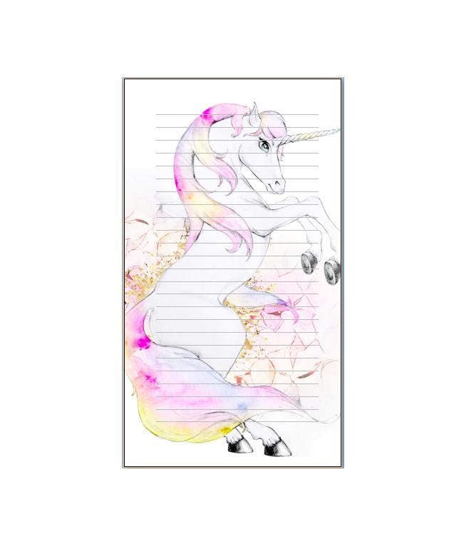 Personal notepads Spring, Unicorn, Macarons, Tahiti and Anchor