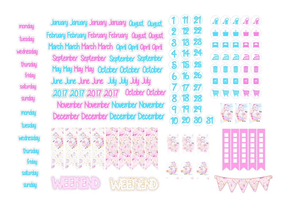 A5 deco date stickers for the classic inserts 2
