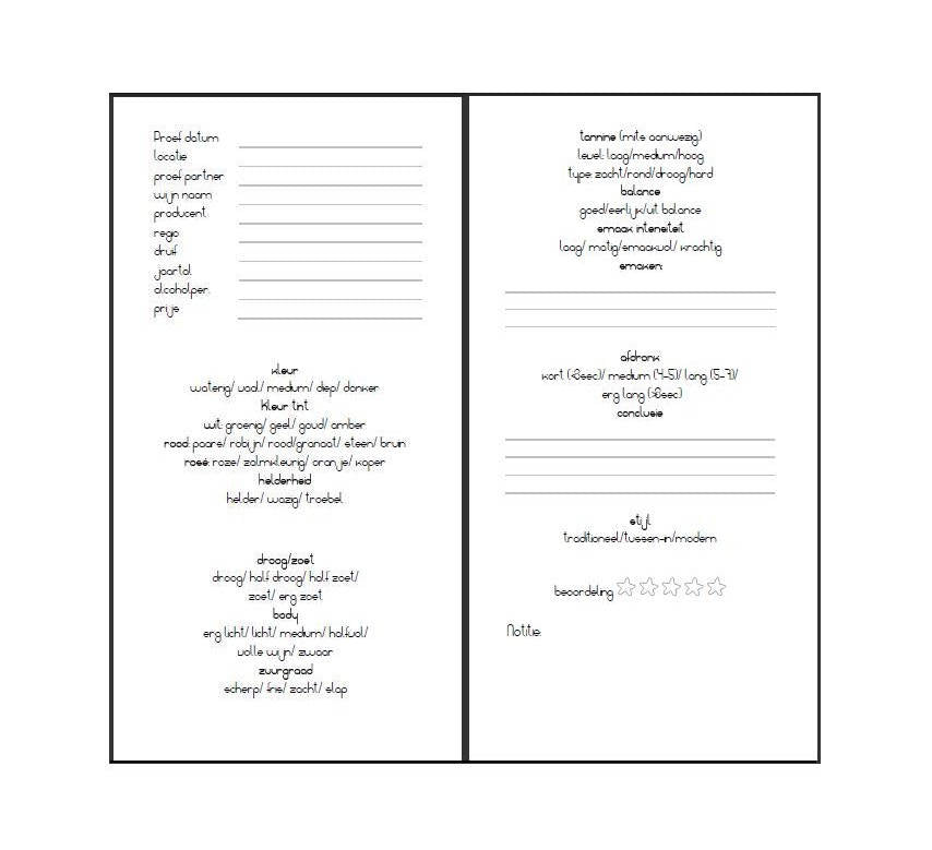 TN regular notebook "wine"