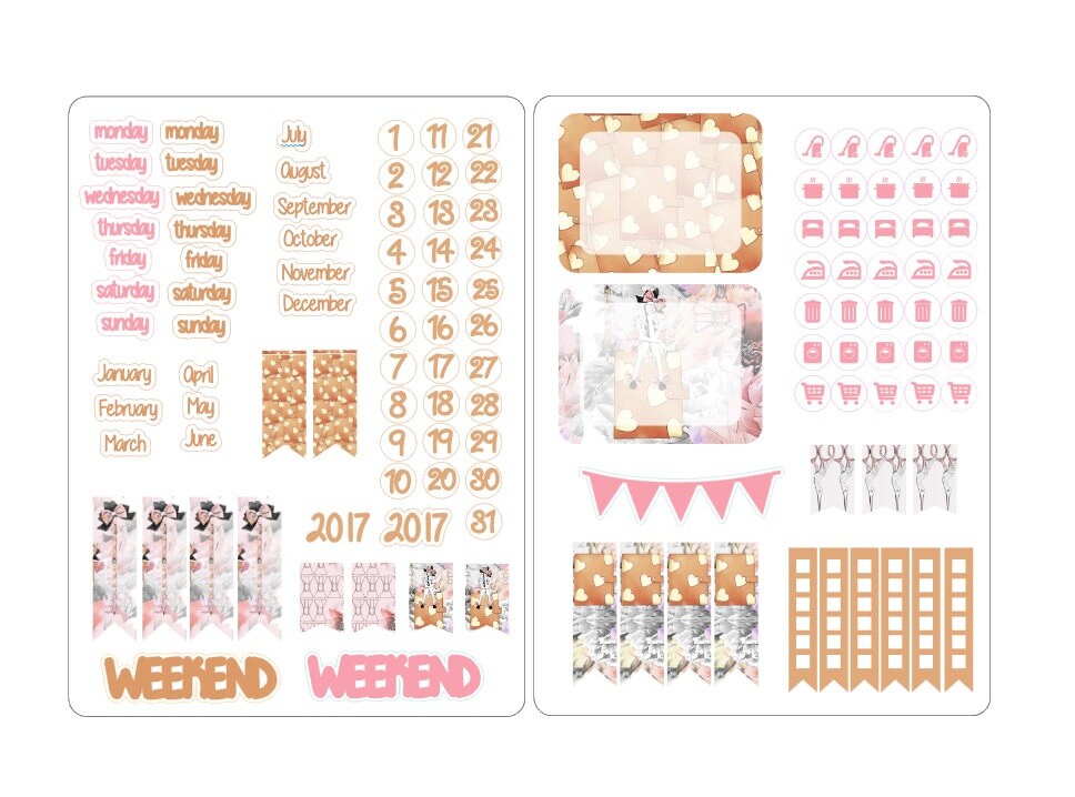 A5 deco date stickers for the classic inserts 2
