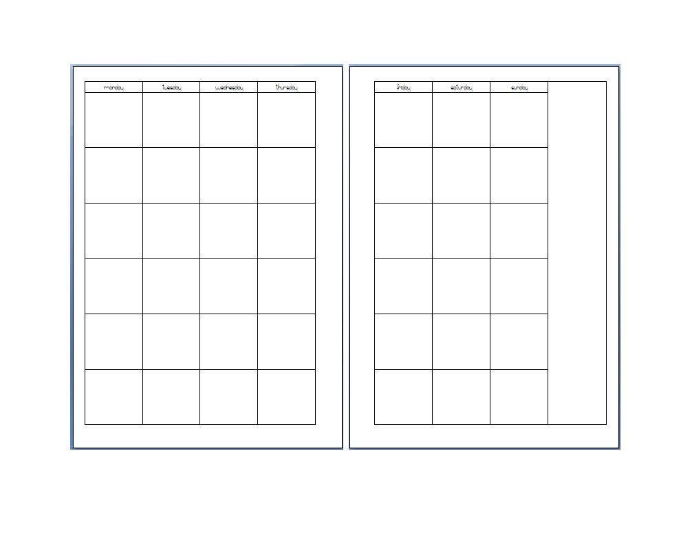 A5 inserts monthly undated