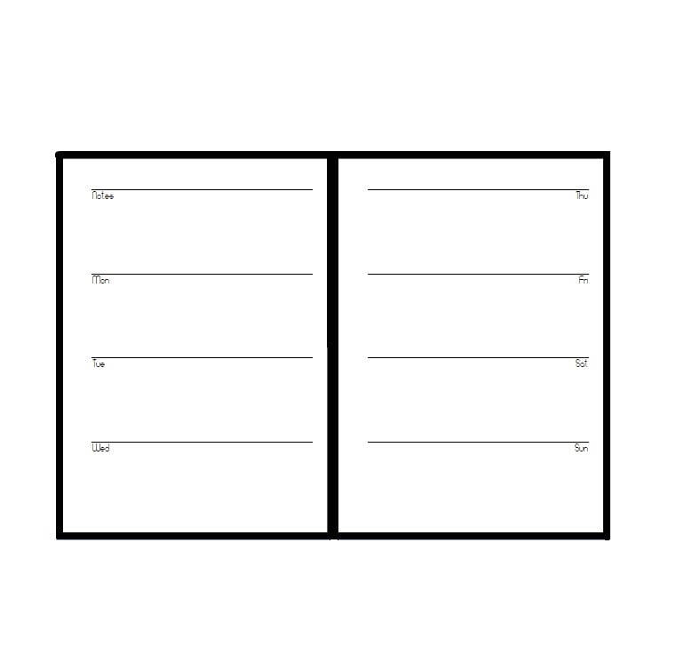 TN A6 planner "weekly"