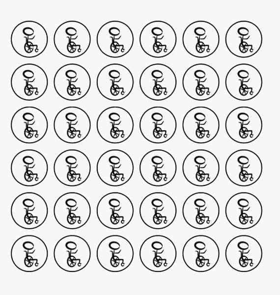 216 planner stickers "wheelchairs"