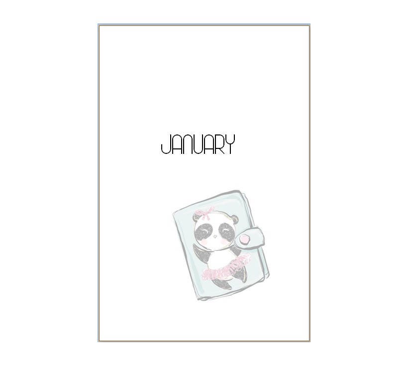 2026 Monthly cards for the A5 planners
