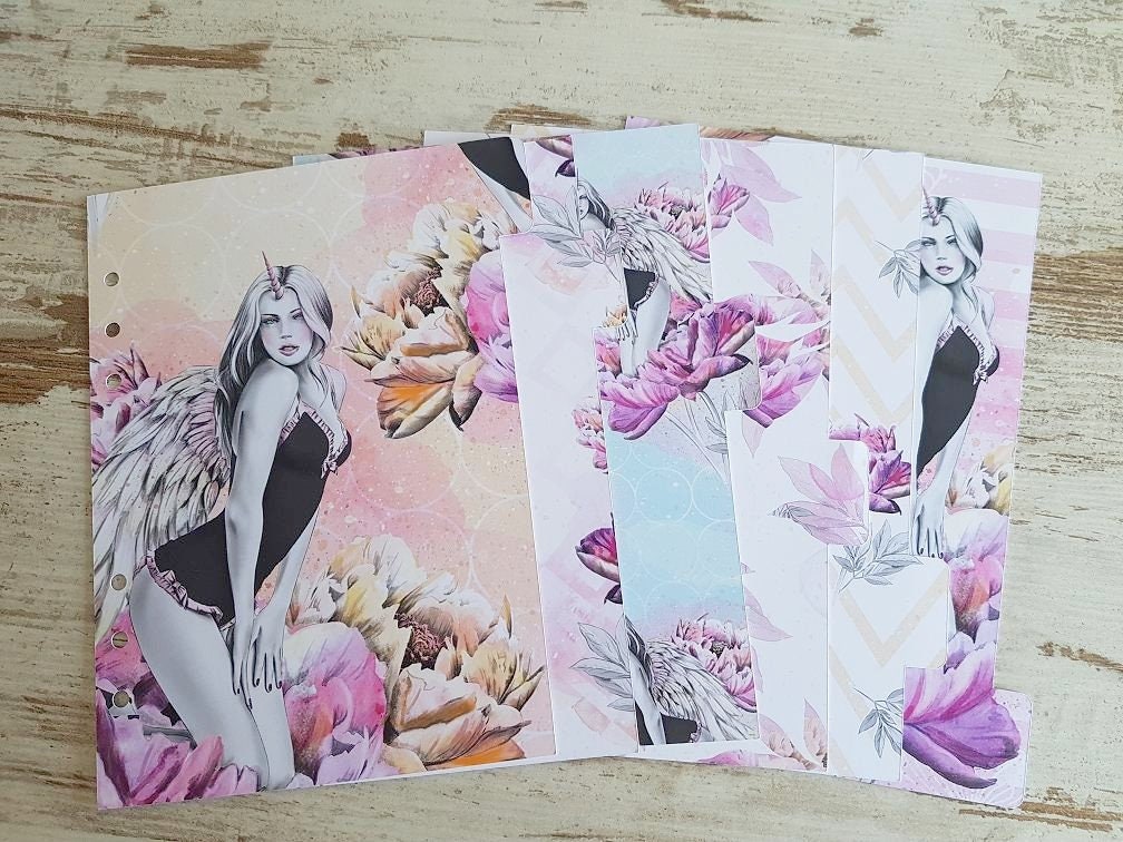 LovedbyGaby dividers set "Unicorngirl"