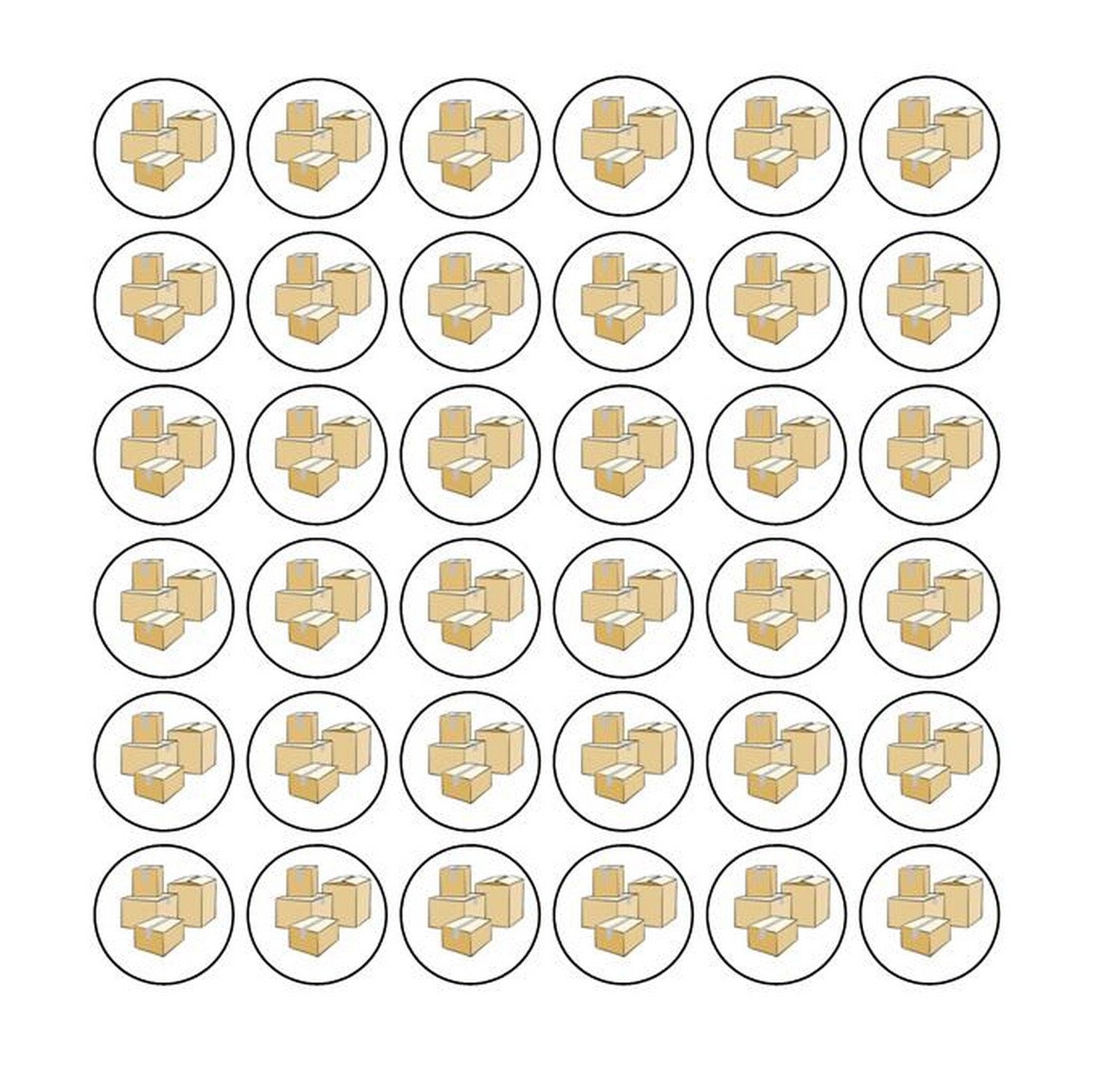 117 plannerstickers moving boxes, box full of items