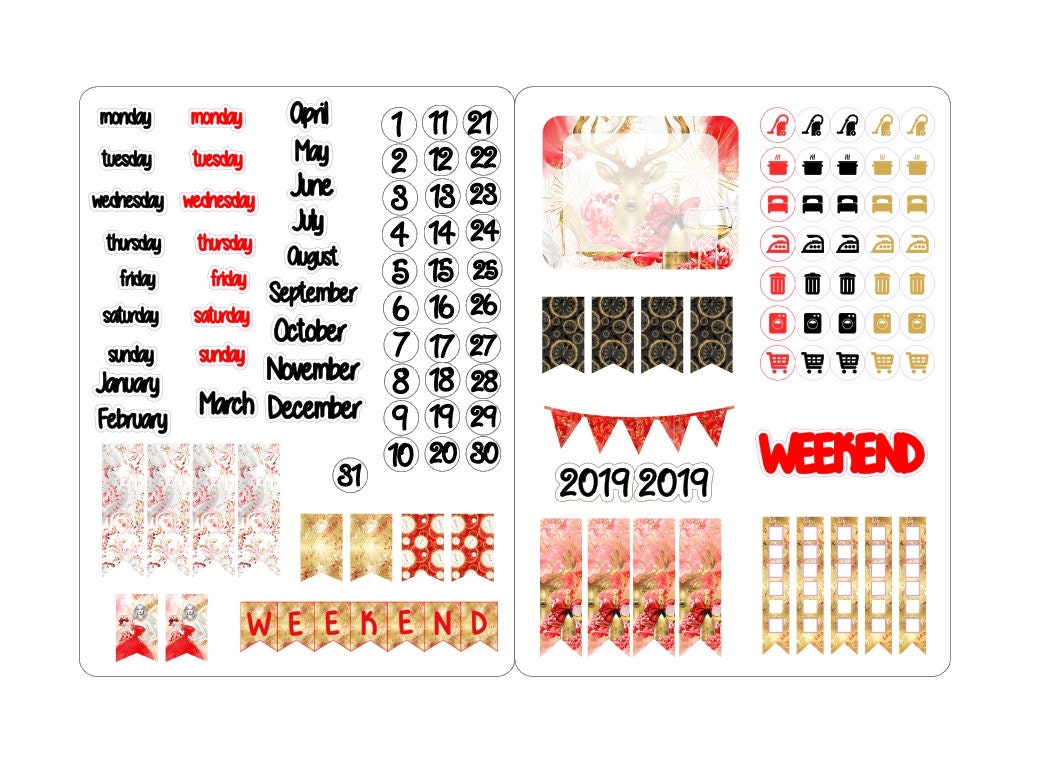 A5 deco date stickers for the classic inserts 1