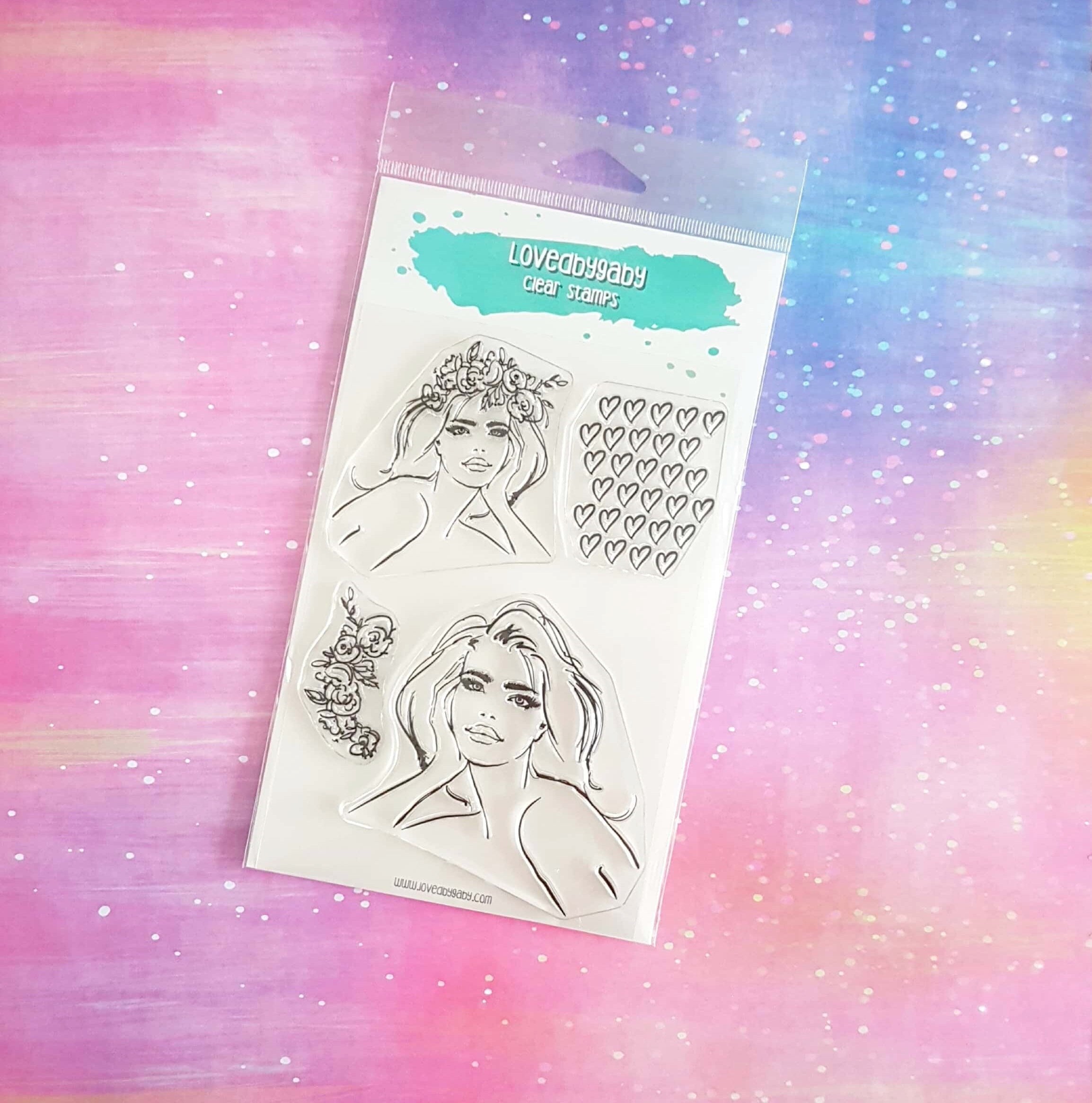 LovedbyGaby clear stamps "Awakenings girl"