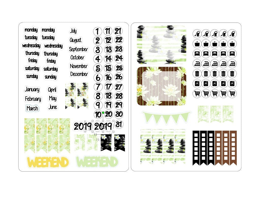 A5 deco date stickers for the classic inserts 1