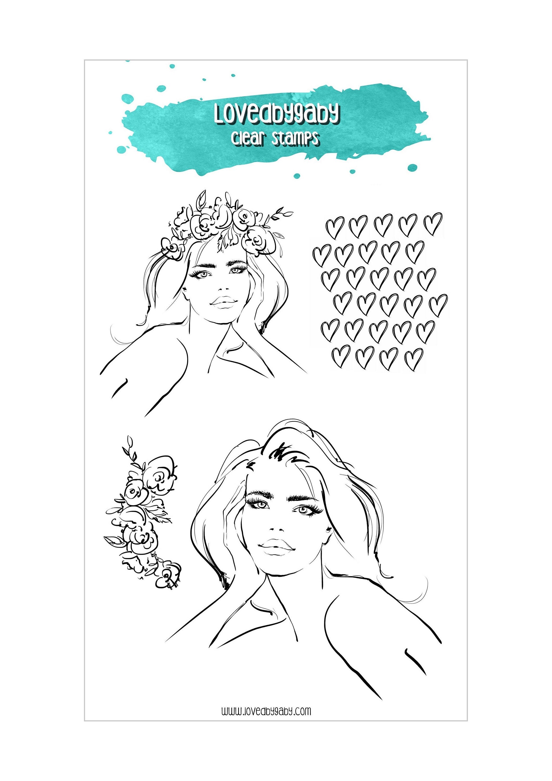 LovedbyGaby clear stamps "Awakenings girl"