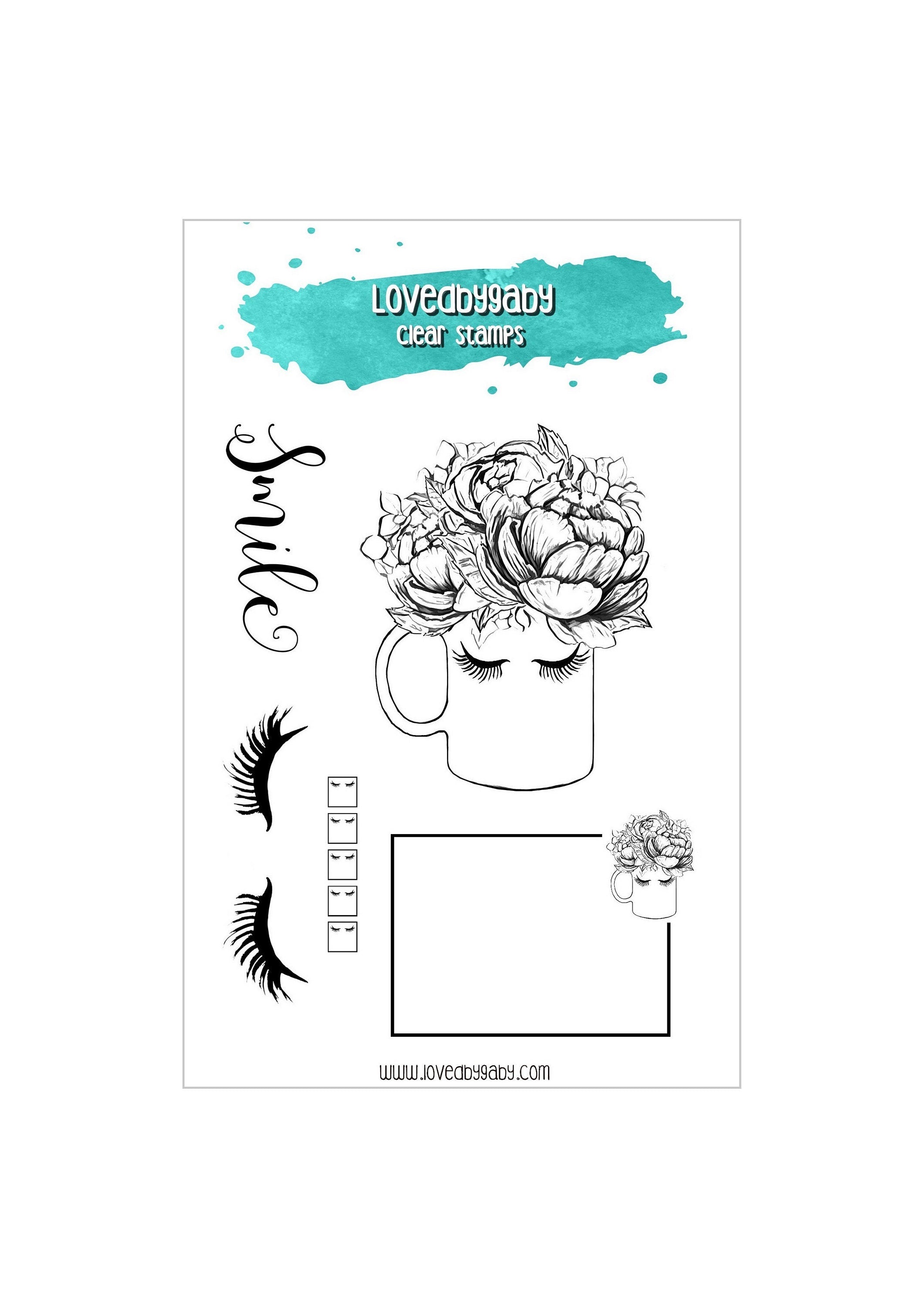 LovedbyGaby clear stamps "Smile"