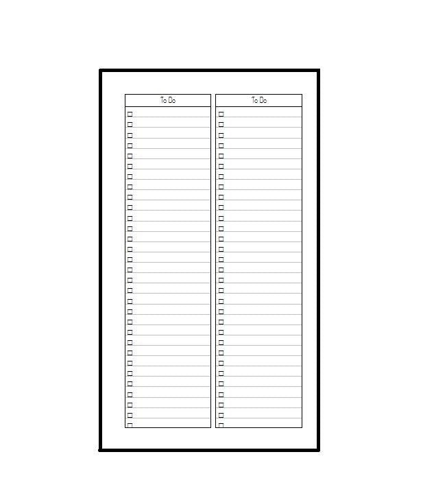 A5 SLIM inserts "to do"