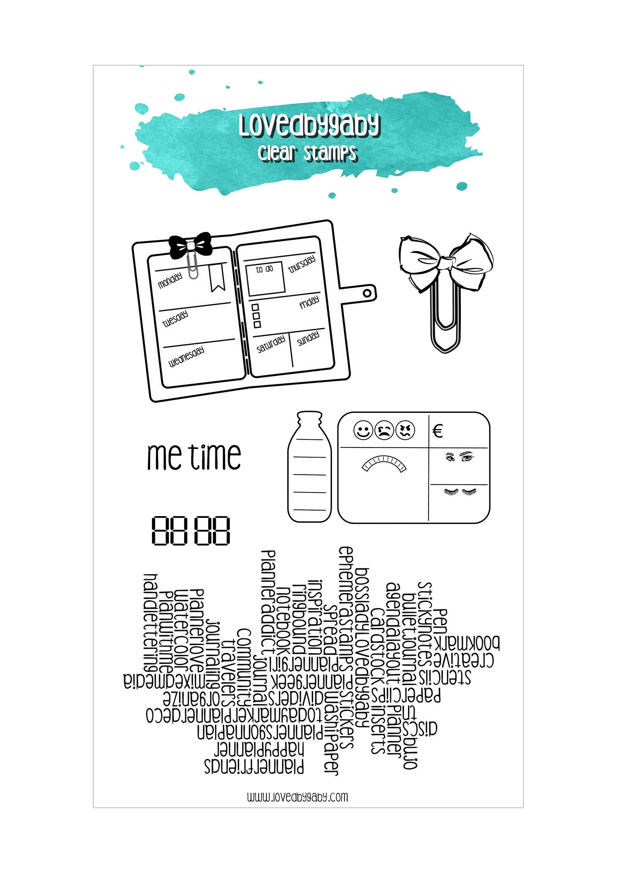 LovedbyGaby clear stamps "Happy planning