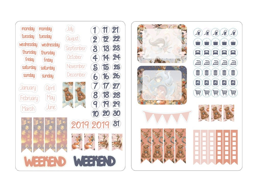 A5 deco date stickers for the classic inserts 4