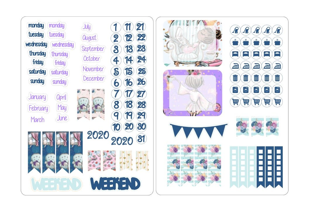A5 deco date stickers for the classic inserts 2