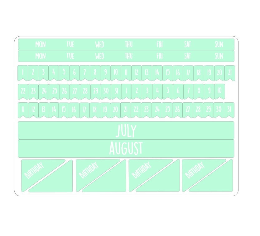 Monthly kits for the Mascha planners