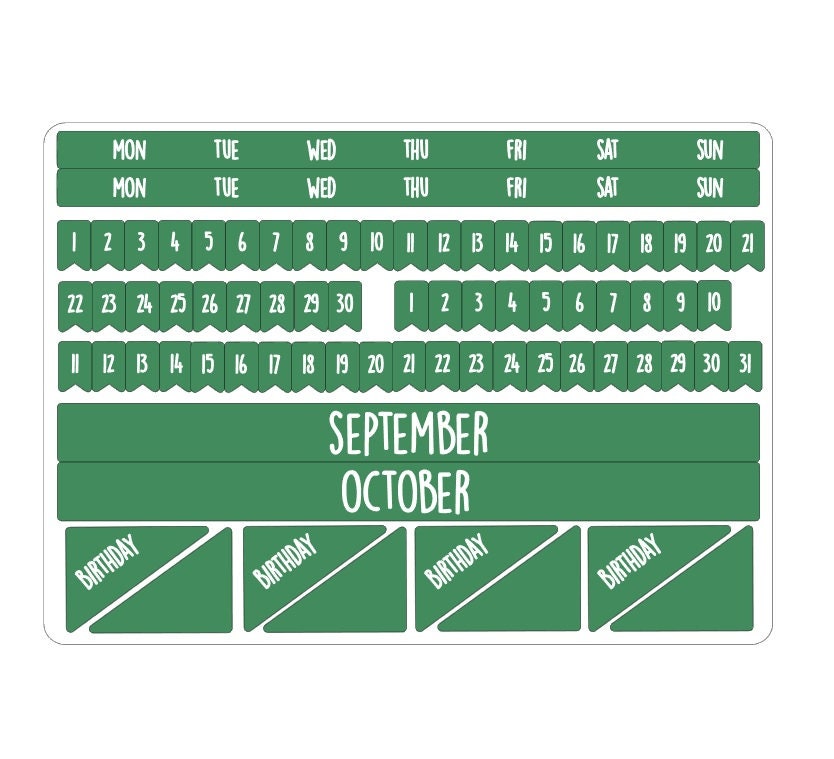Monthly kits for the Mascha planners