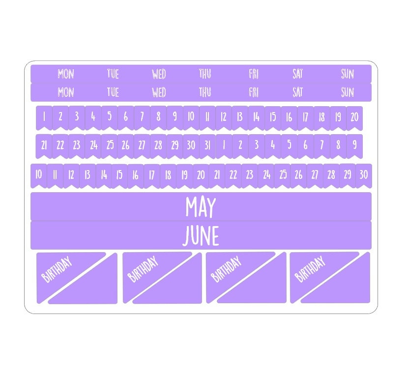 Monthly kits for the Mascha planners