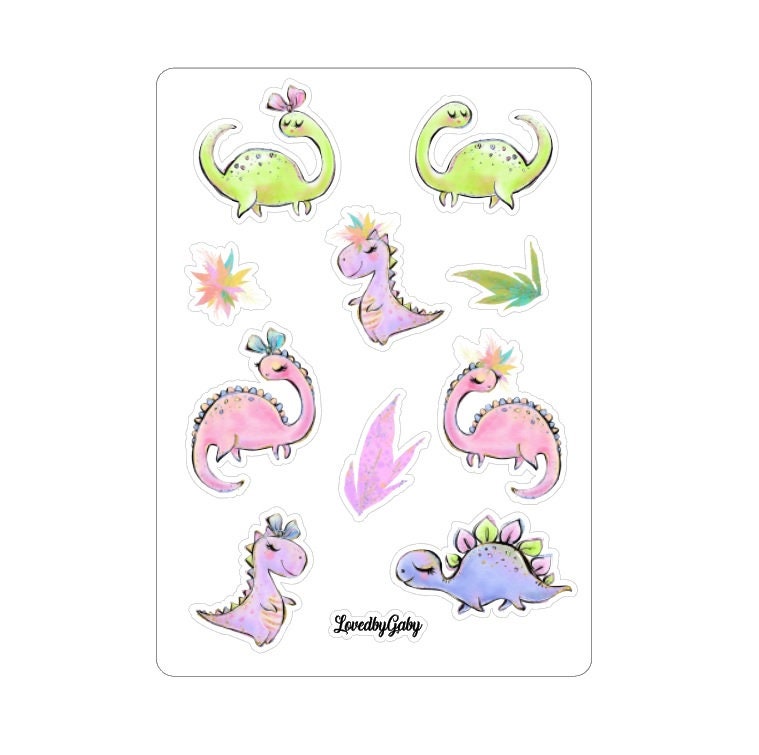LovedbyGaby stickers "pastel dino"