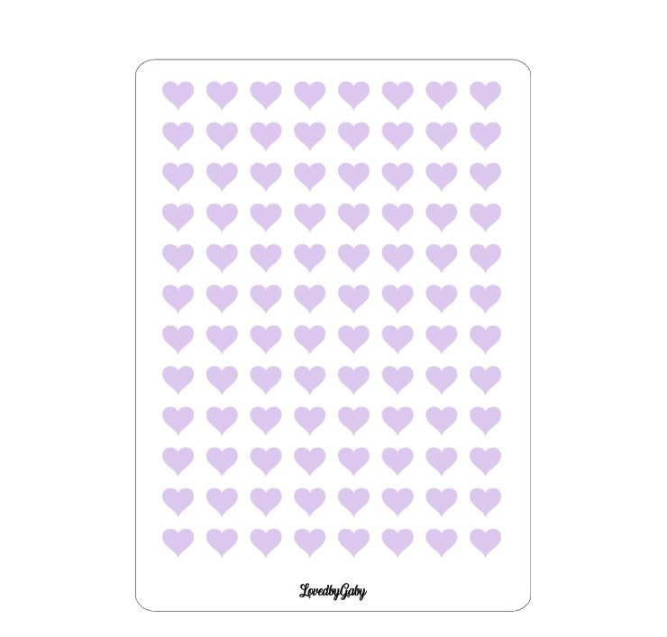 LovedbyGaby washi stickers "hearts" transparent