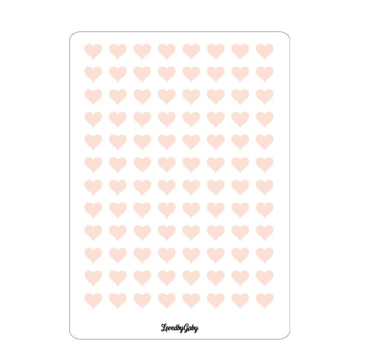 LovedbyGaby washi stickers "hearts" transparent