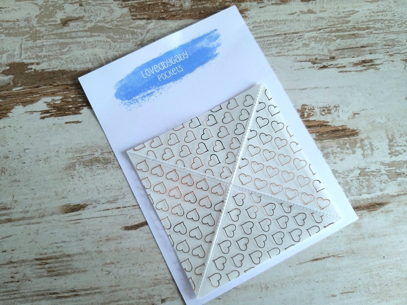 LovedbyGaby adhesive pockets set of 4 triangle