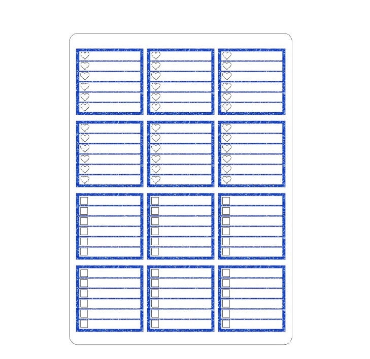 LovedbyGaby Mascha plannerglitter checkbox stickers