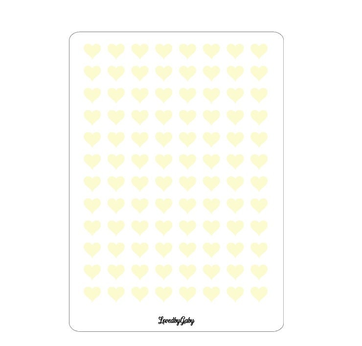 LovedbyGaby washi stickers "hearts" transparent