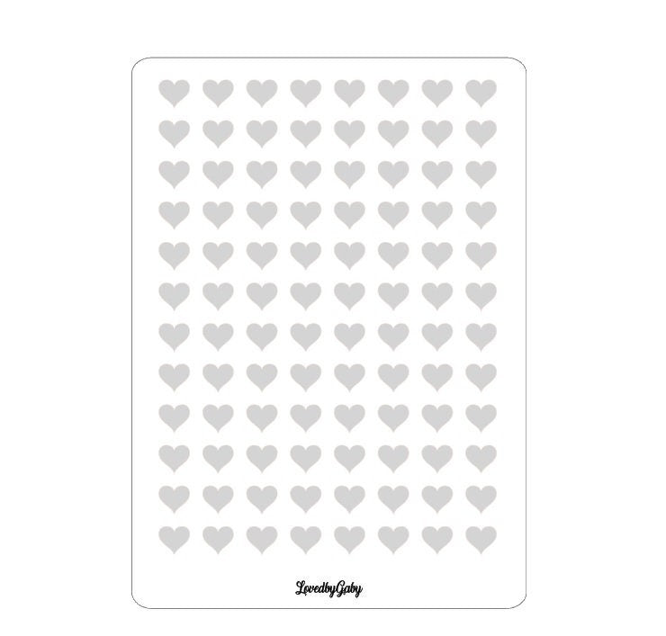 LovedbyGaby washi stickers "hearts" transparent