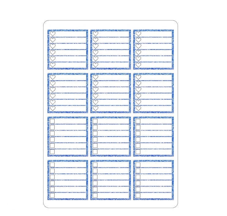 LovedbyGaby Mascha plannerglitter checkbox stickers