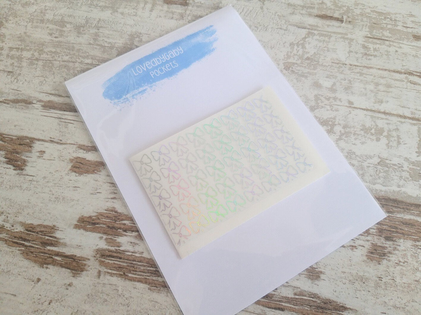 LovedbyGaby set of 2 adhesive rectangle pockets