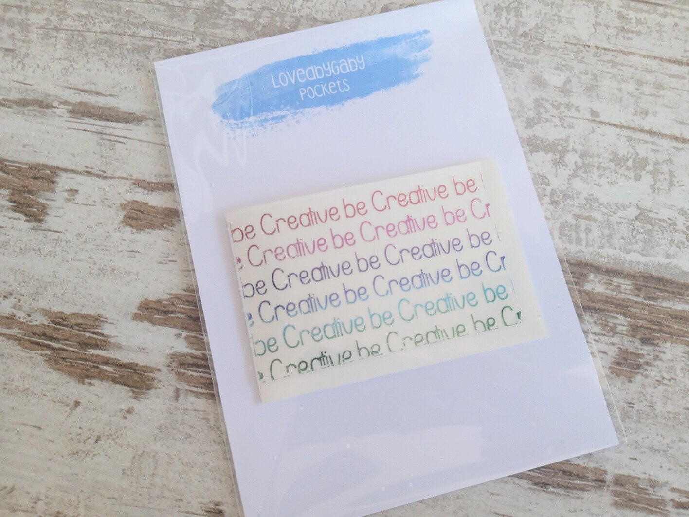 LovedbyGaby set of 2 adhesive rectangle pockets