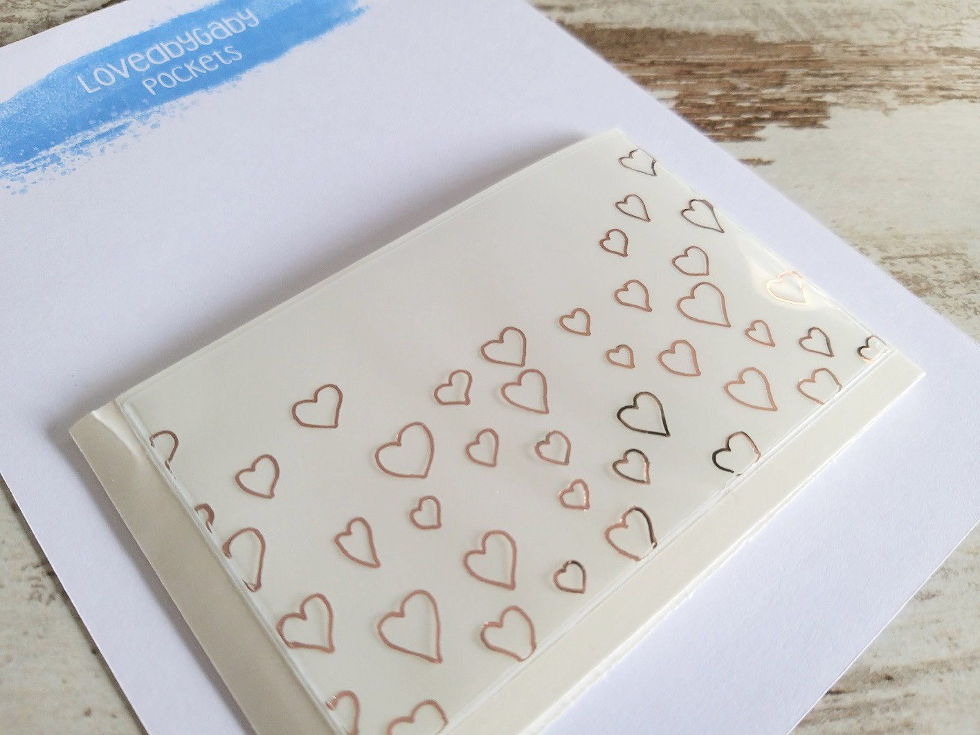 LovedbyGaby adhesive pockets rectangle "hearts"