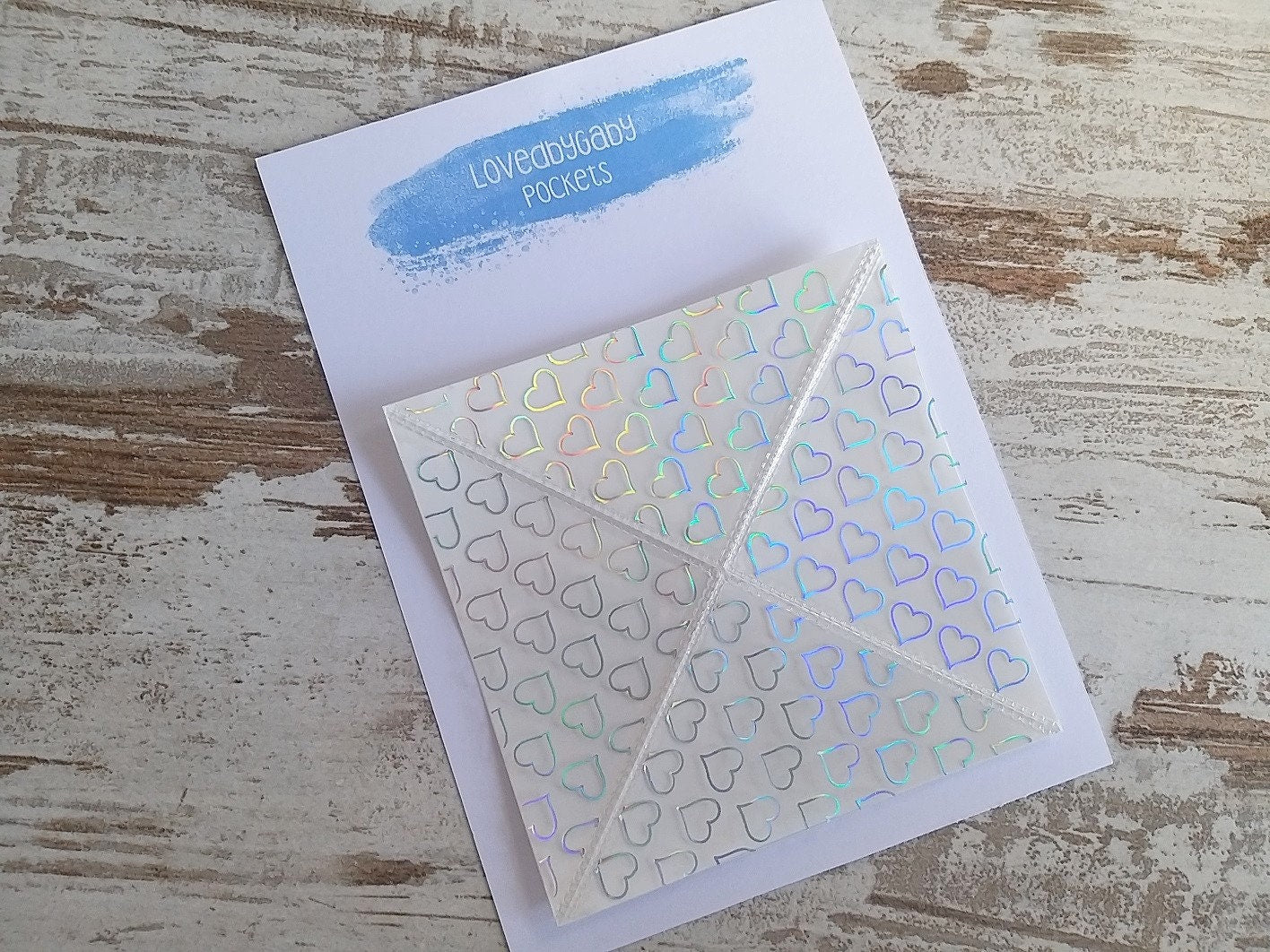 LovedbyGaby adhesive pockets set of 4 triangle