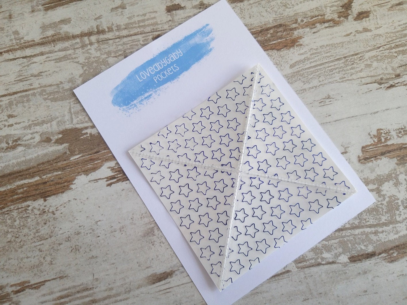 LovedbyGaby adhesive pockets set of 4 triangle