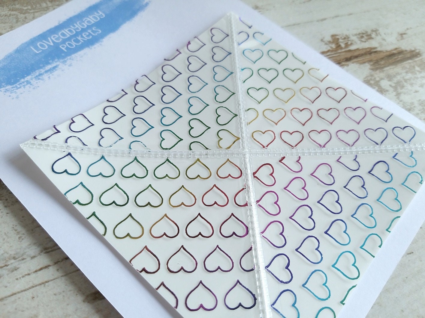 LovedbyGaby adhesive pockets set of 4 triangle