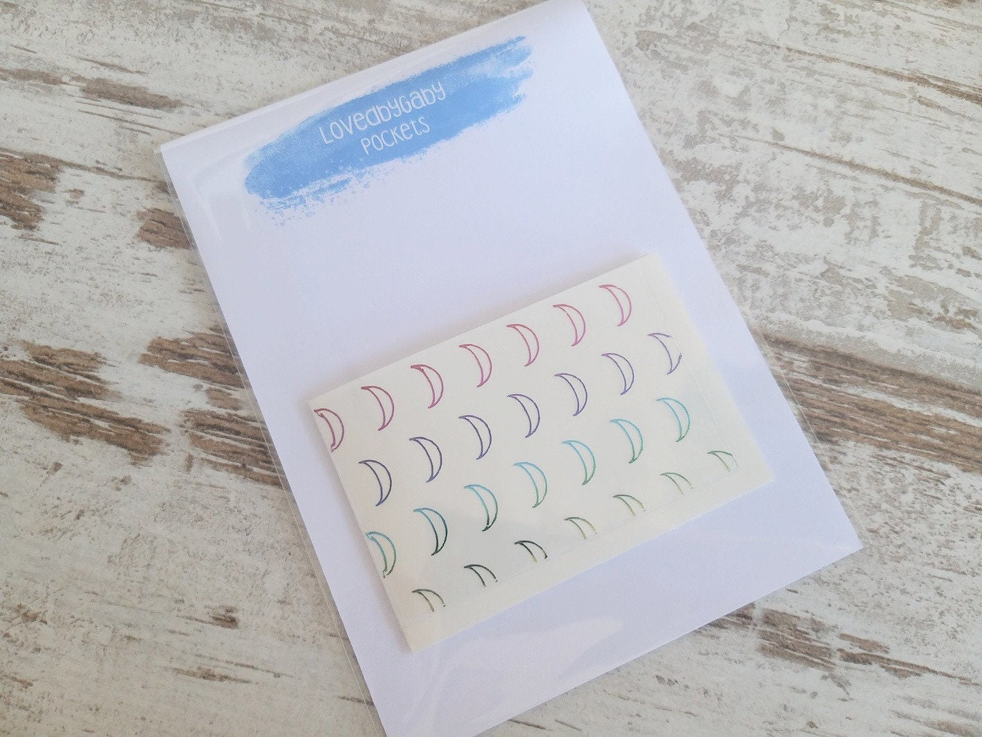 LovedbyGaby set of 2 adhesive rectangle pockets