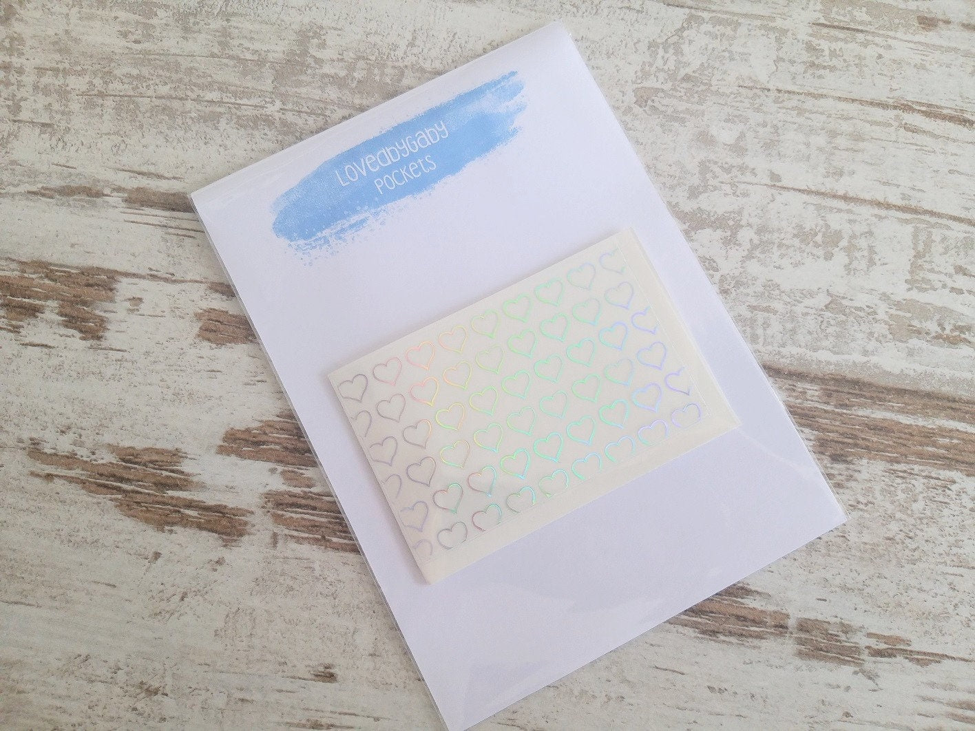 LovedbyGaby set of 2 adhesive rectangle pockets